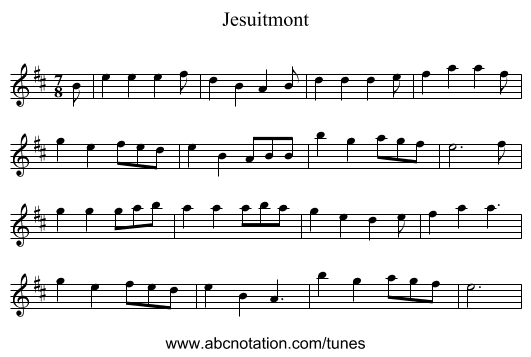 Jesuitmont - staff notation