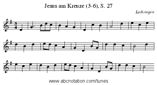 Jesus am Kreuze (3-6), S. 27 - staff notation