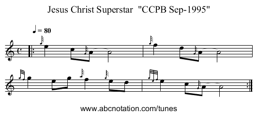 Jesus Christ Superstar CCPB Sep-1995 - staff notation