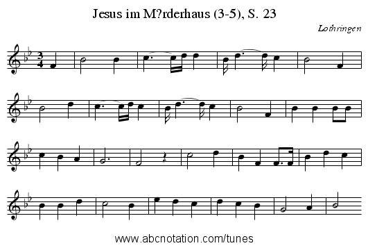 Jesus im M?rderhaus (3-5), S. 23 - staff notation