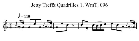 Jetty Treffz Quadrilles 1. WmT. 096 - staff notation