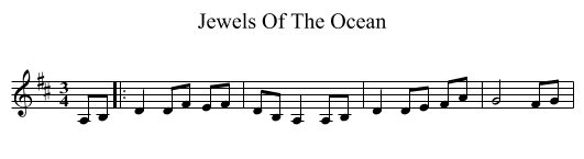 Jewels Of The Ocean - staff notation
