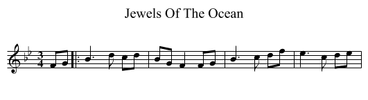 Jewels Of The Ocean - staff notation