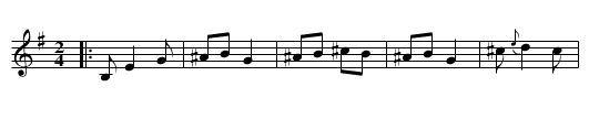 Jewish Bulgar - staff notation