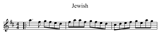 Jewish - staff notation