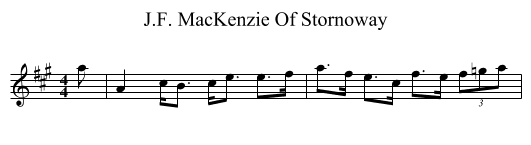 J.F. MacKenzie Of Stornoway - staff notation