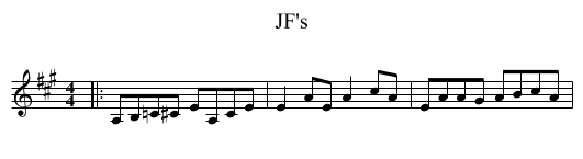 JF's - staff notation