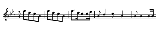 Jian mian hua - staff notation
