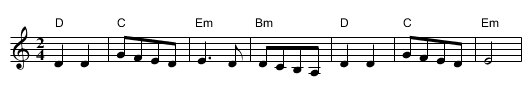 Jiana de la Tilisca - staff notation