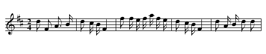 Jieme guandeng - staff notation