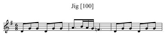 Jig [100] - staff notation