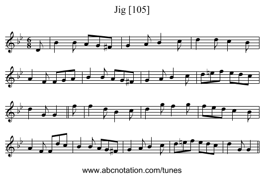 Jig [105] - staff notation