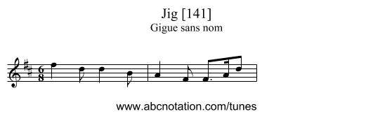 Jig [141] - staff notation