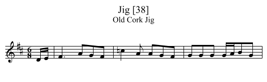 Jig [38] - staff notation