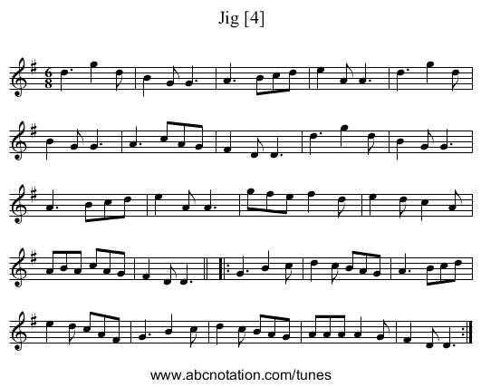 Jig [4] - staff notation