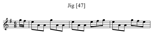 Jig [47] - staff notation