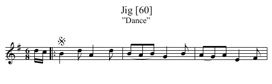 Jig [60] - staff notation