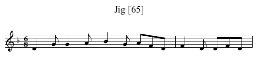 Jig [65] - staff notation