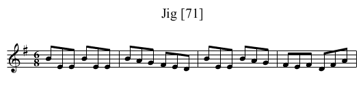 Jig [71] - staff notation
