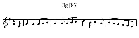 Jig [83] - staff notation