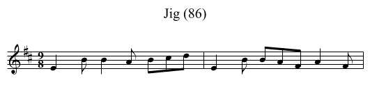 Jig (86) - staff notation