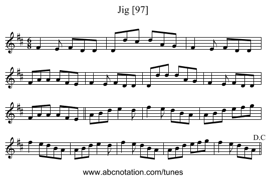 Jig [97] - staff notation