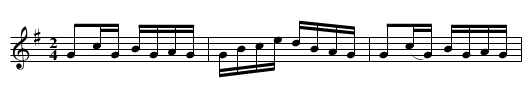 Jig Dutchman's Corner - staff notation