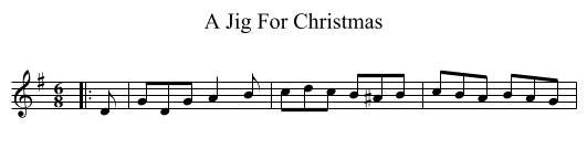 Jig For Christmas, A  - staff notation