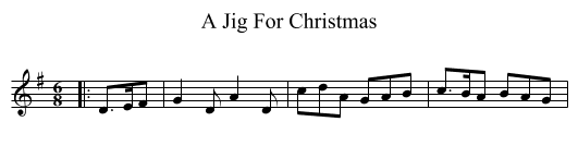 Jig For Christmas, A  - staff notation