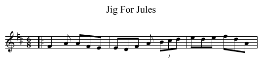 Jig For Jules - staff notation