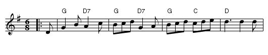 Jig from the Water Music - staff notation