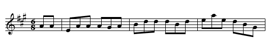 Jig in A - staff notation