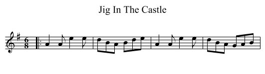 Jig In The Castle - staff notation