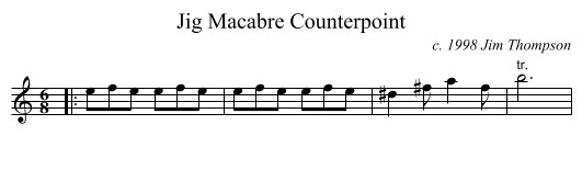 Jig Macabre Counterpoint - staff notation