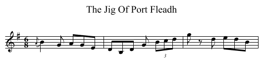 Jig Of Port Fleadh, The  - staff notation