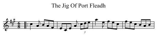 Jig Of Port Fleadh, The  - staff notation