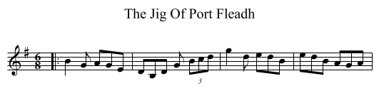 Jig Of Port Fleadh, The  - staff notation