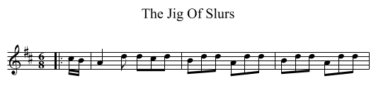 Jig Of Slurs, The  - staff notation