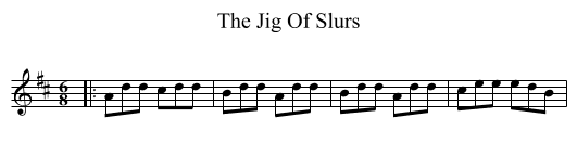 Jig Of Slurs, The  - staff notation