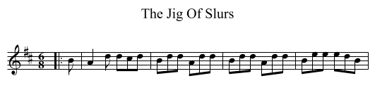 Jig Of Slurs, The  - staff notation