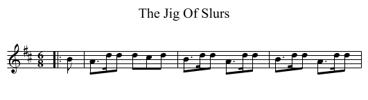 Jig Of Slurs, The  - staff notation