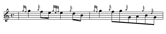 Jig of Slurs - staff notation