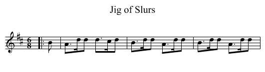 Jig of Slurs - staff notation