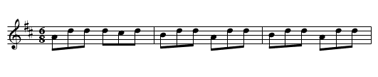 Jig of Slurs - staff notation
