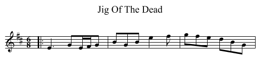 Jig Of The Dead - staff notation
