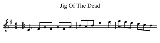 Jig Of The Dead - staff notation