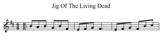 Jig Of The Living Dead - staff notation