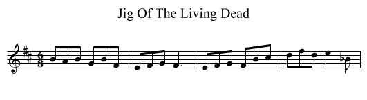 Jig Of The Living Dead - staff notation