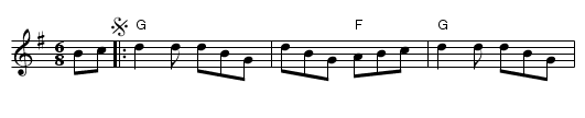 Jig: The Atholl Highlanders - staff notation
