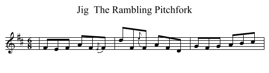 Jig  The Rambling Pitchfork - staff notation